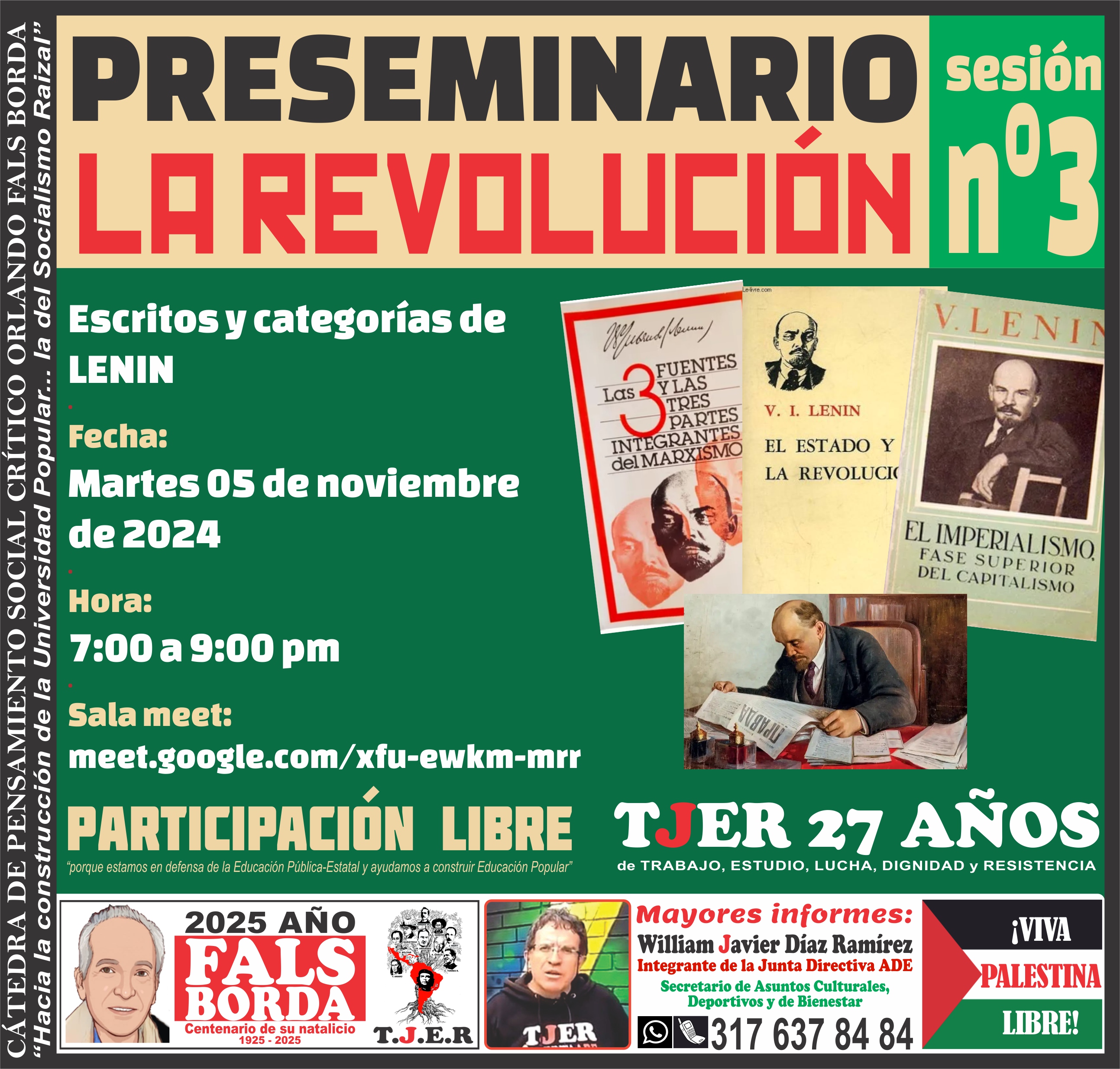 Preseminario n°3 LA REVOLUCIÓN. Escritos y Categorías de LENIN