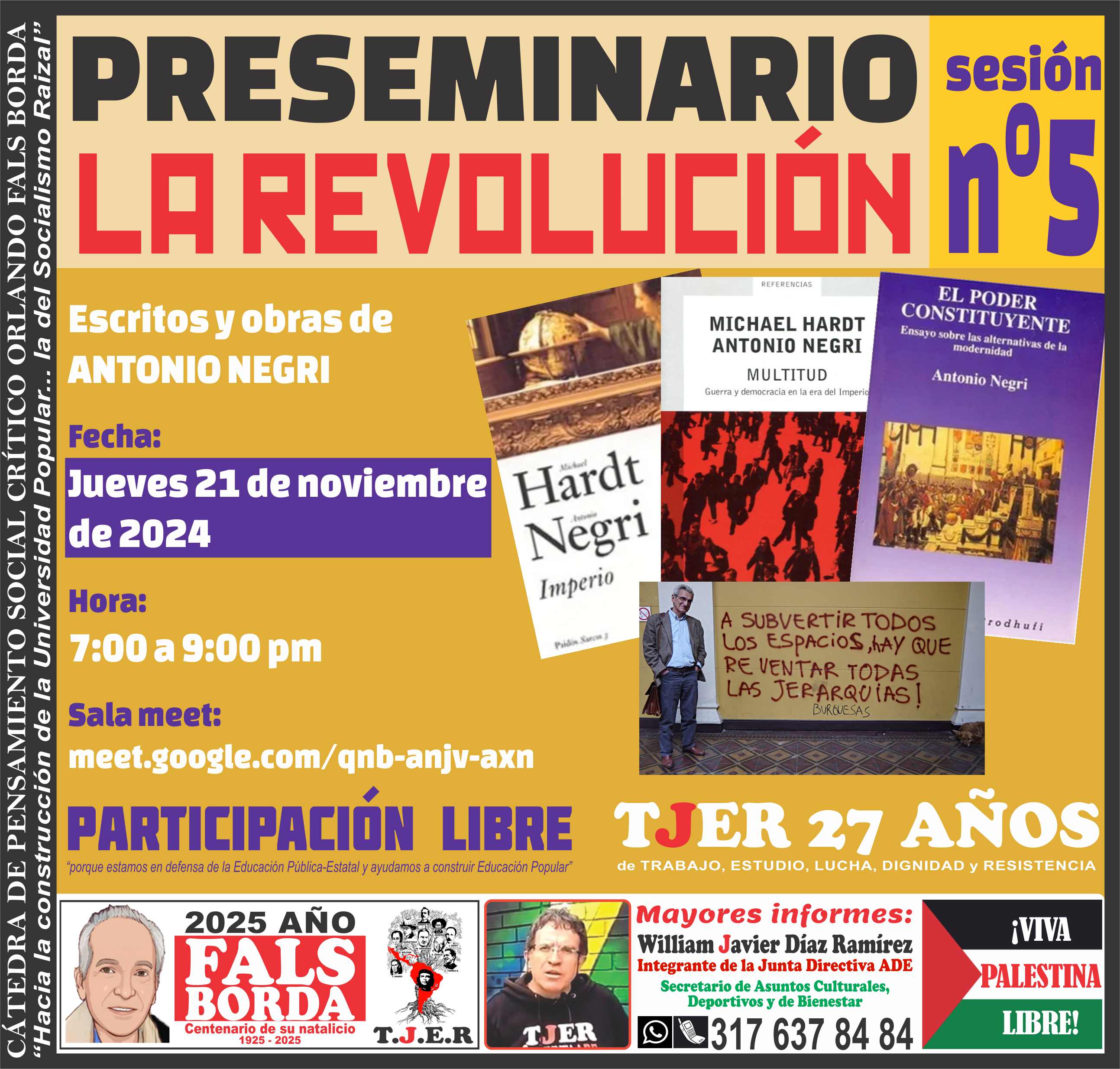 Preseminario n°5. Escritos y obras de Antonio Negri