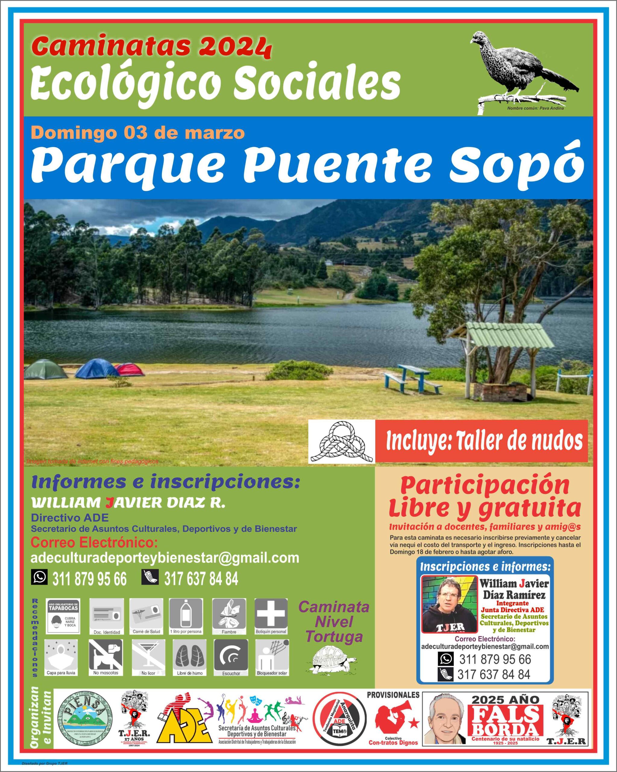 Inscripciones Primera Caminata 2024. Puente Sopó.