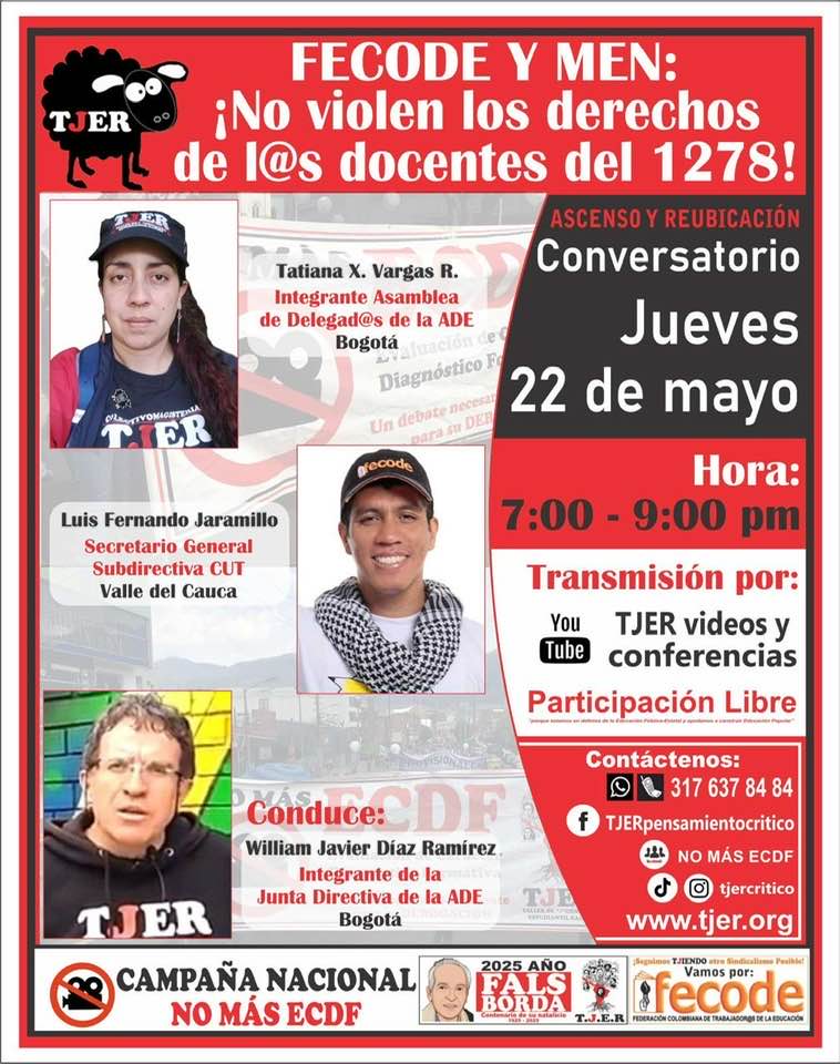 FECODE y MEN: ¡No violen los derechos de l@s docentes del 1278!