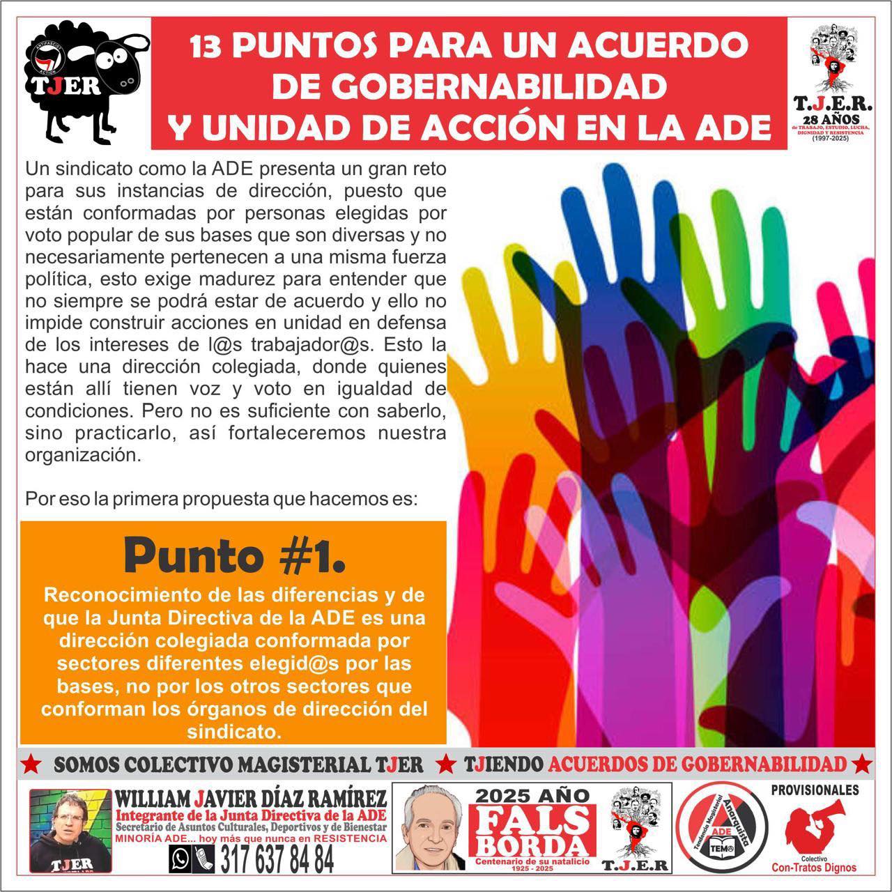 Propuestas para un acuerdo de gobernabilidad en la ADE. Punto 1