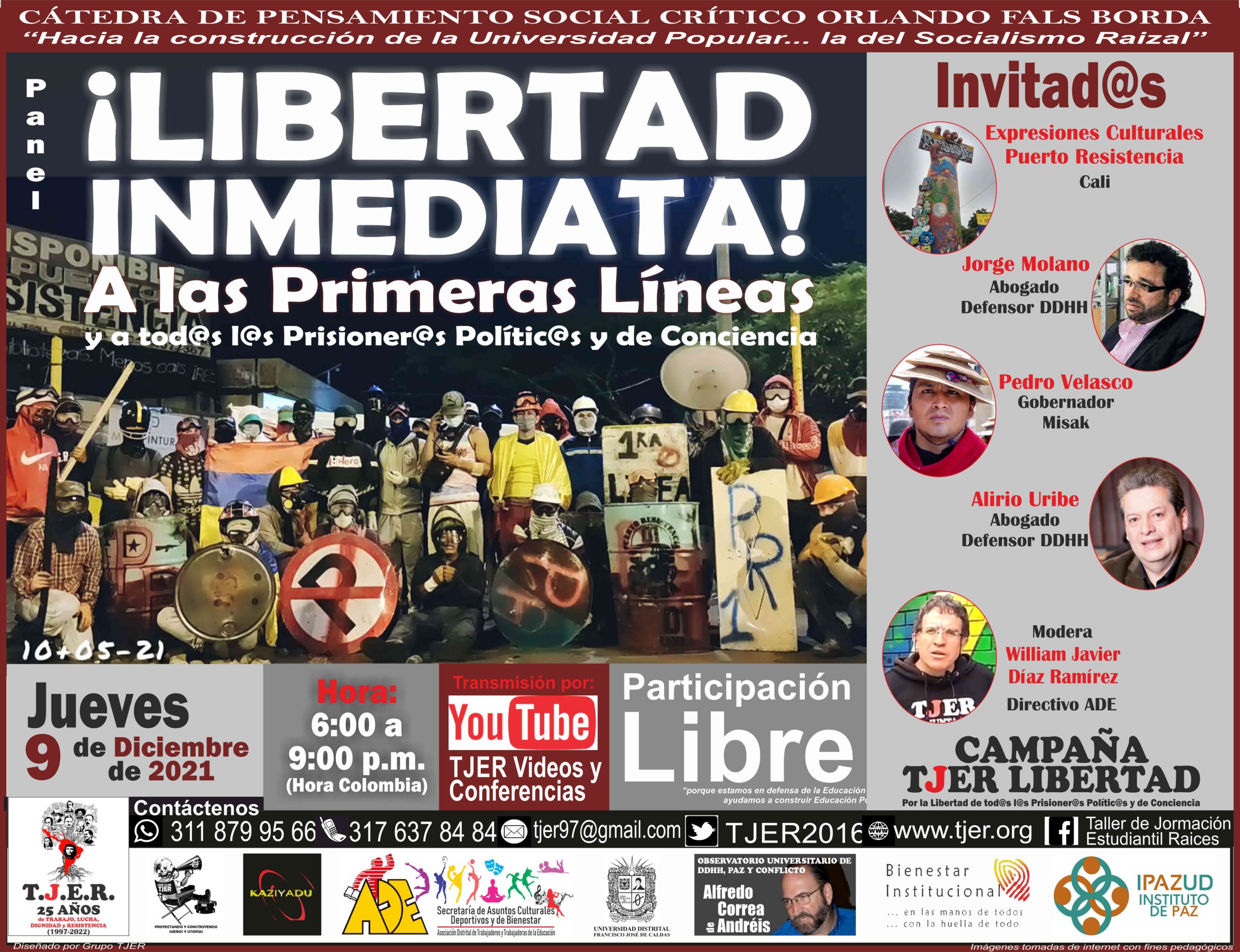 Panel Libertad inmediata al @ s primeras lineas y l@ s prisioner@s polític@s y de conciencia