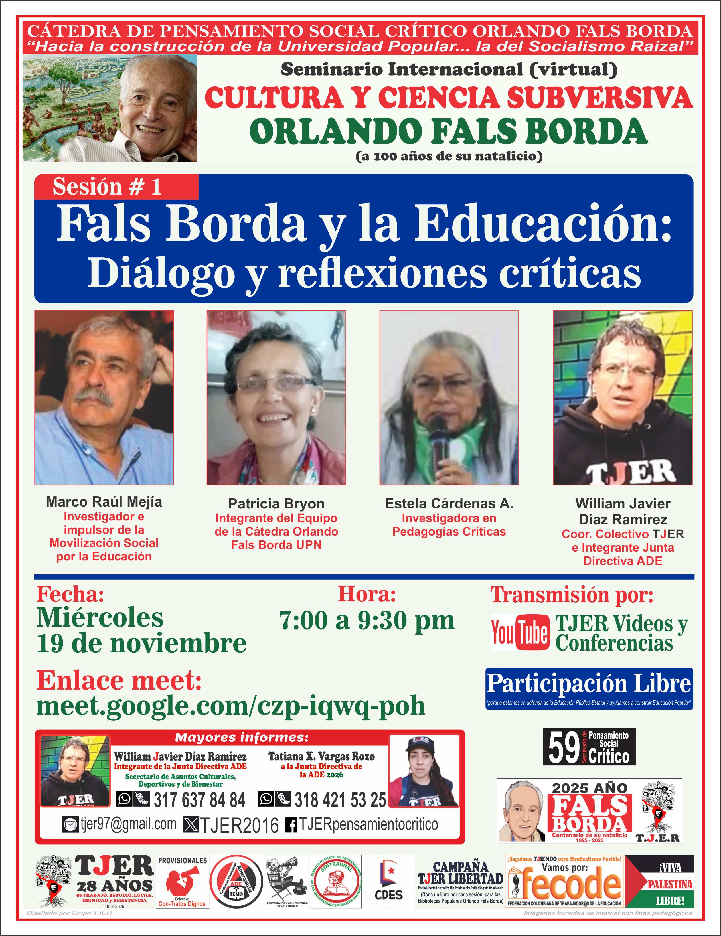 “Fals Borda y la Educación: diálogos y reflexiones críticas”
