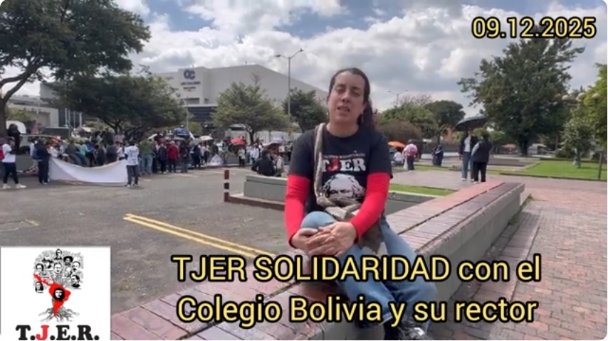 TJER SOLIDARIDAD con el Colegio Bolivia y su rector