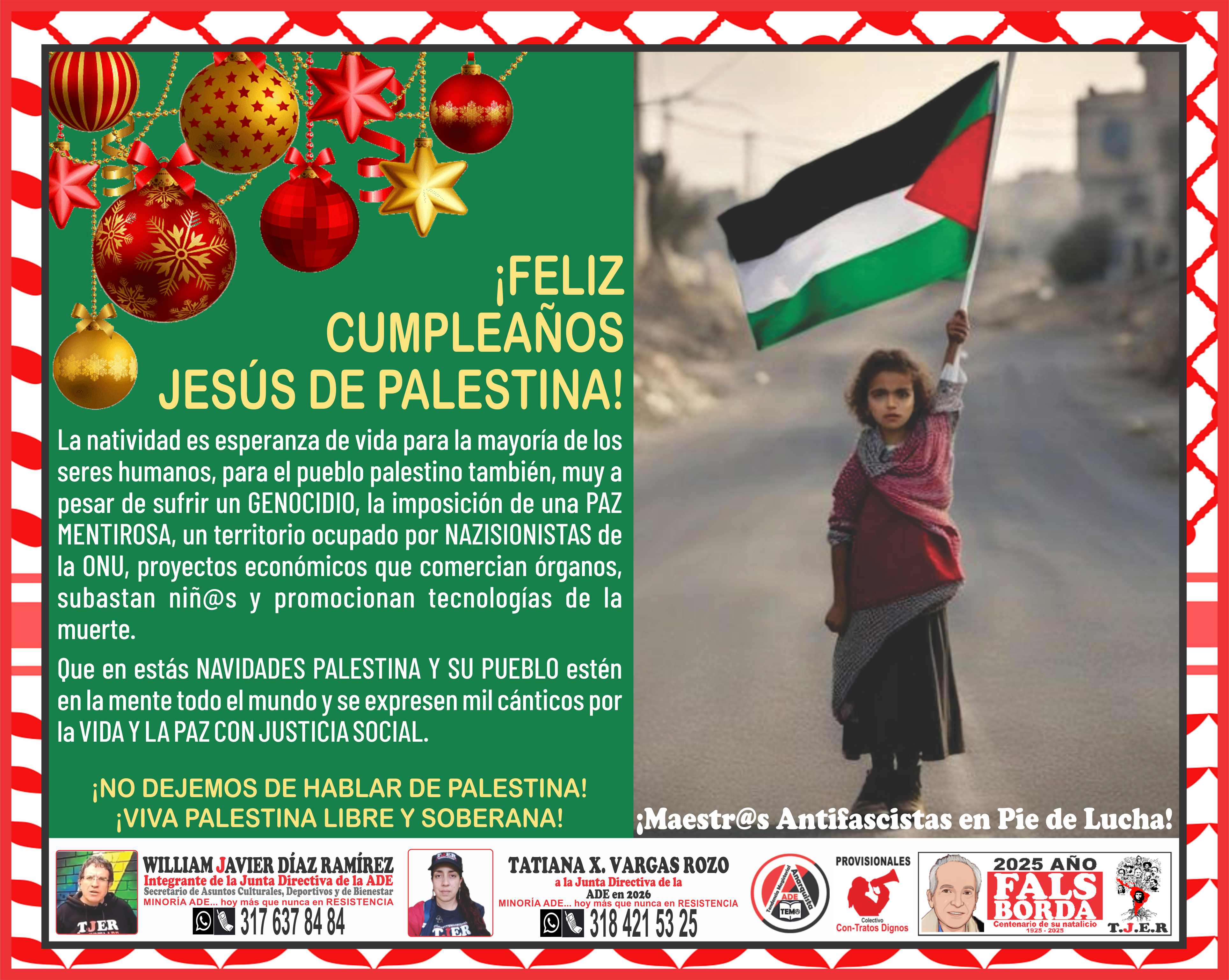 ¡FELIZ CUMPLEAÑOS JESÚS DE PALESTINA!