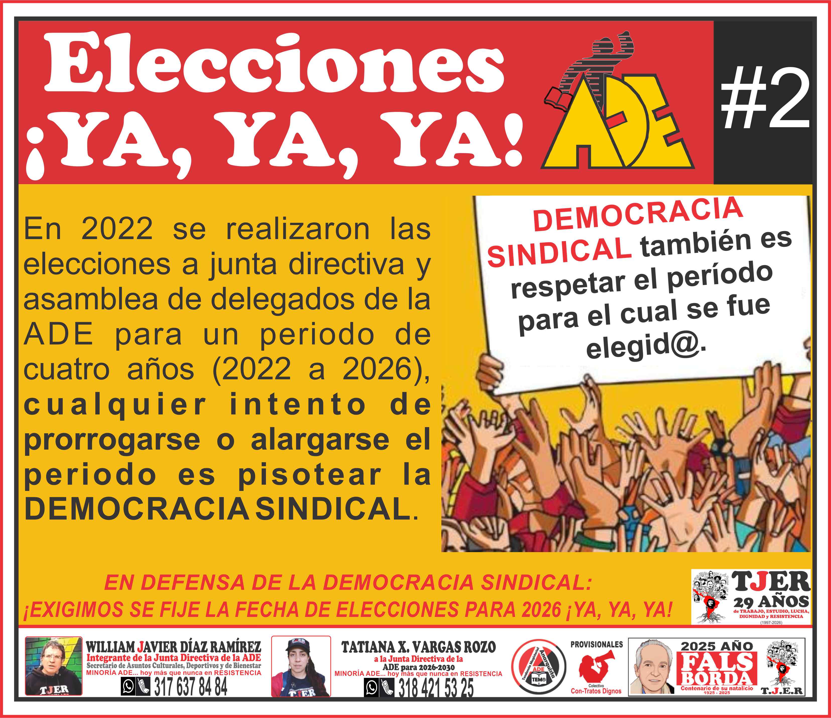 Elecciones en la ADE ¡YA, YA, YA!
